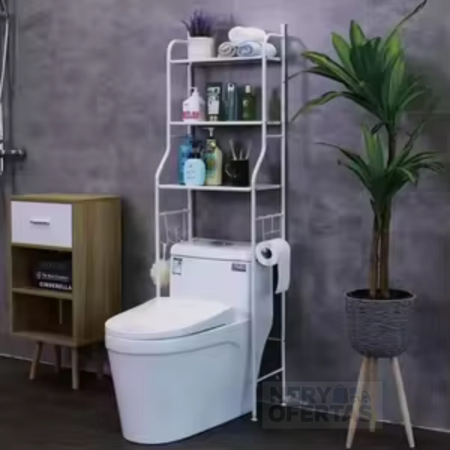 Organizador Metálico de 3 Niveles para Inodoro