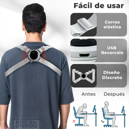 Corrector de postura inteligente con sensor
