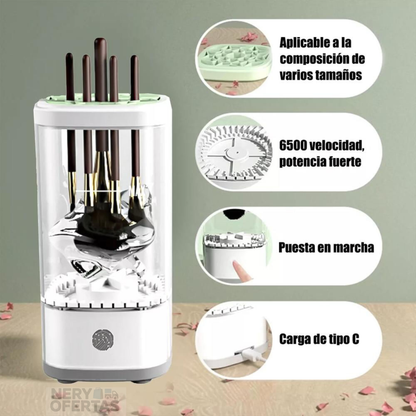 Limpiador eléctrico de brochas de maquillaje