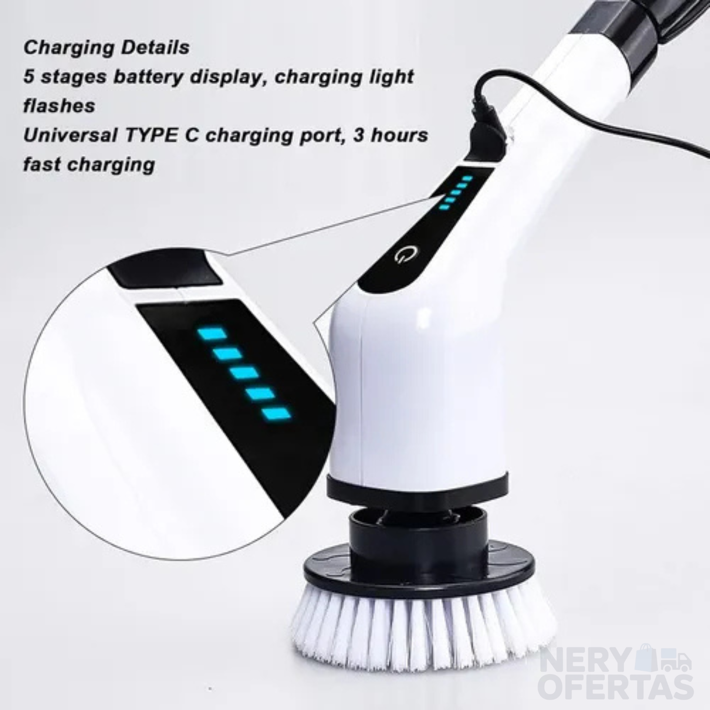 Cepillo eléctrico de Limpieza 7 en 1