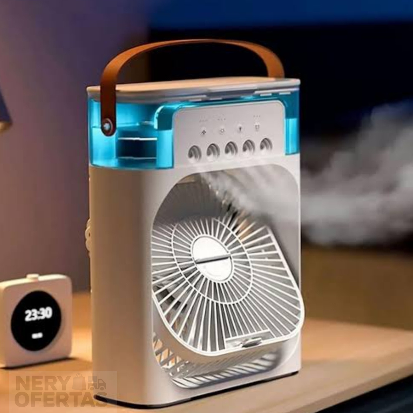 Ventilador humidificador 3 en 1 con Luz Led