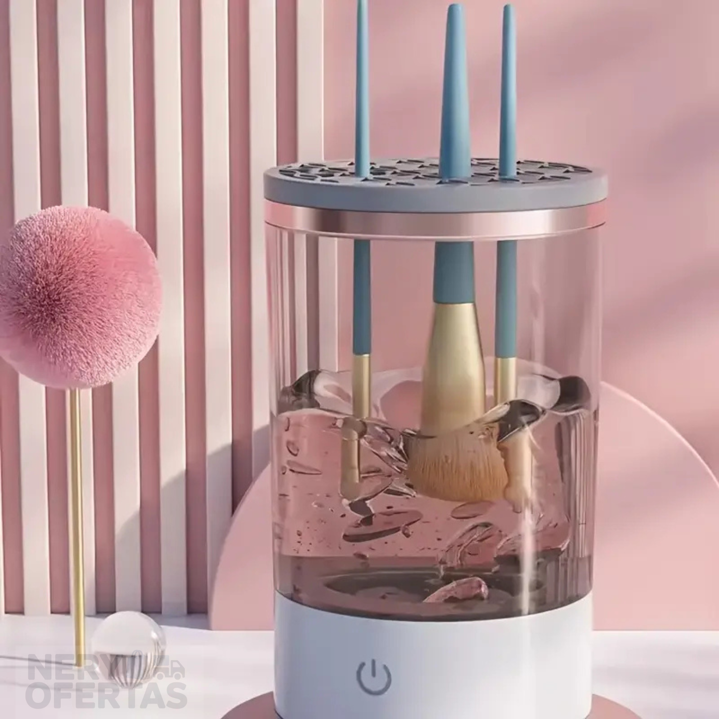 Limpiador eléctrico de brochas de maquillaje
