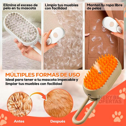 Cepillo para mascota de vapor