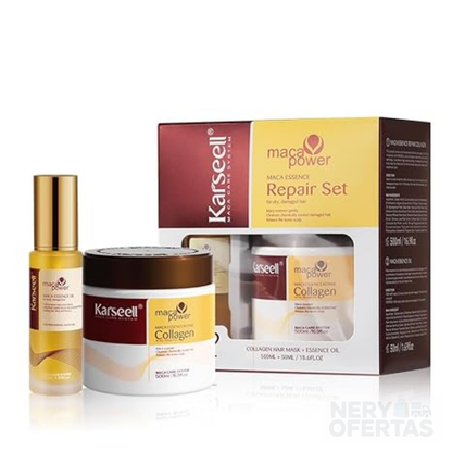 Máscara de Tratamiento Capilar de Colágeno  Karseell (Mascarilla+Aceite Hidratante)